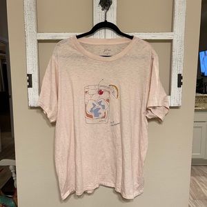 J. Crew light pink graphic t shirt